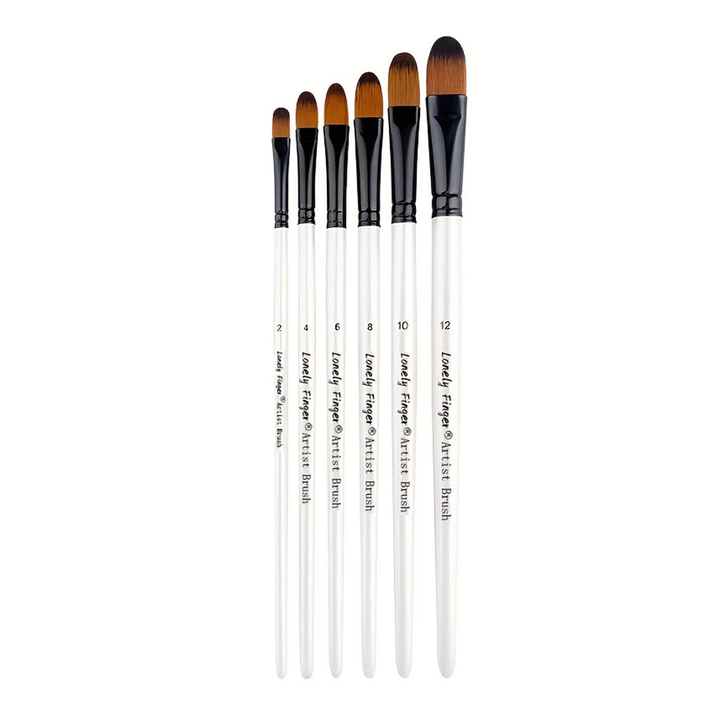 6pcs Artist Paint Brush Set Professional Anti-Shedding