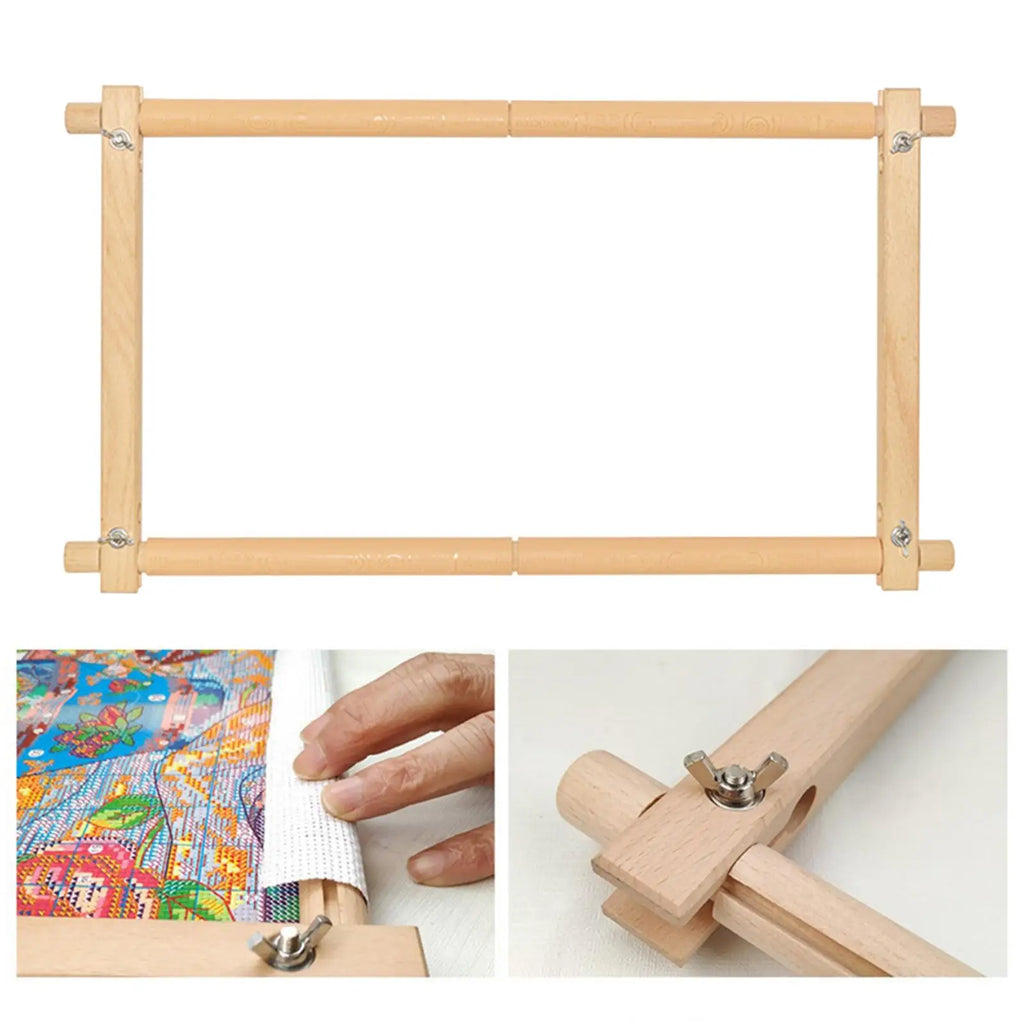 Wooden Scroll Embroidery Frame Cross Stitch Sewing Quilting