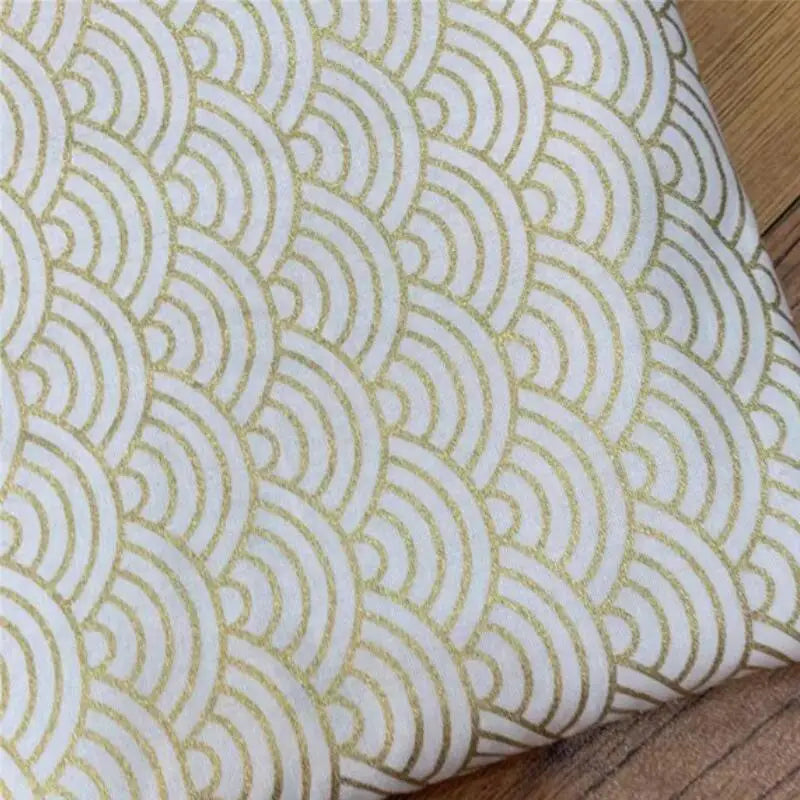 Japanese Style Kimono Bronzed Cotton Fabric