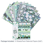 12 Sheets Vintage Background Printed Scrapbooking Paper Pads