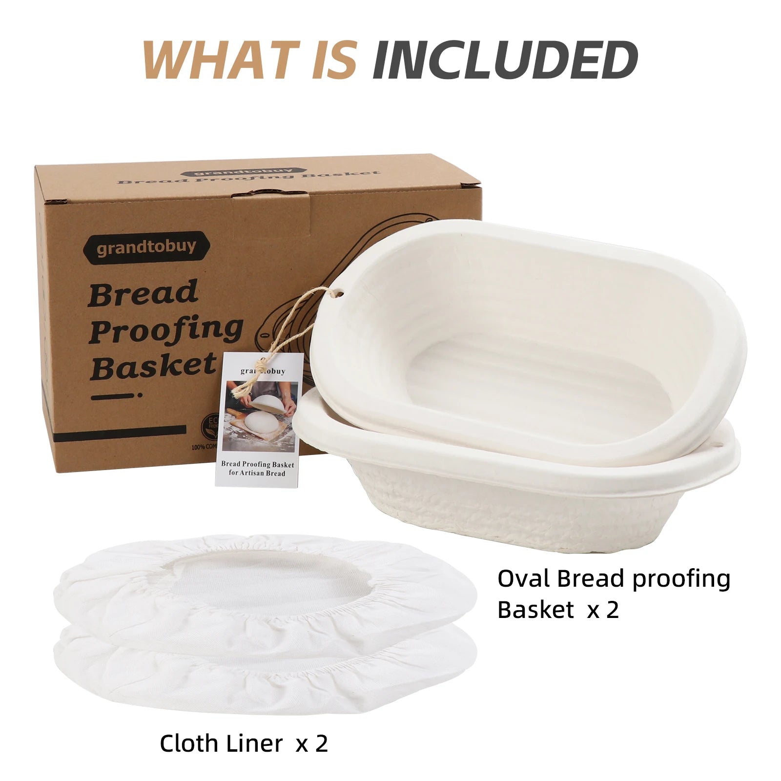 Bread Proofing Basket 11-inch Oval Sourdough Banneton Brotform Baking Supplies