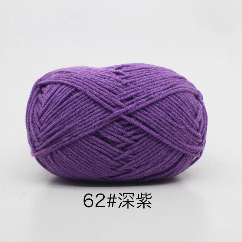 40-50g/Set 4ply Milk Cotton(80%) Knitting Yarn