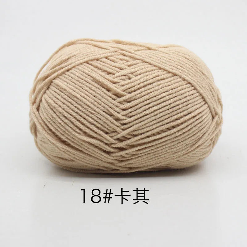 40-50g/Set 4ply Milk Cotton(80%) Knitting Yarn