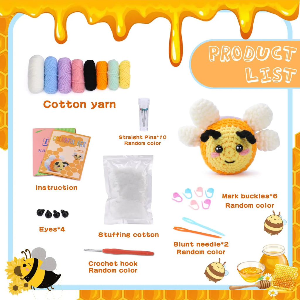 Crochet Animal Kit Bee