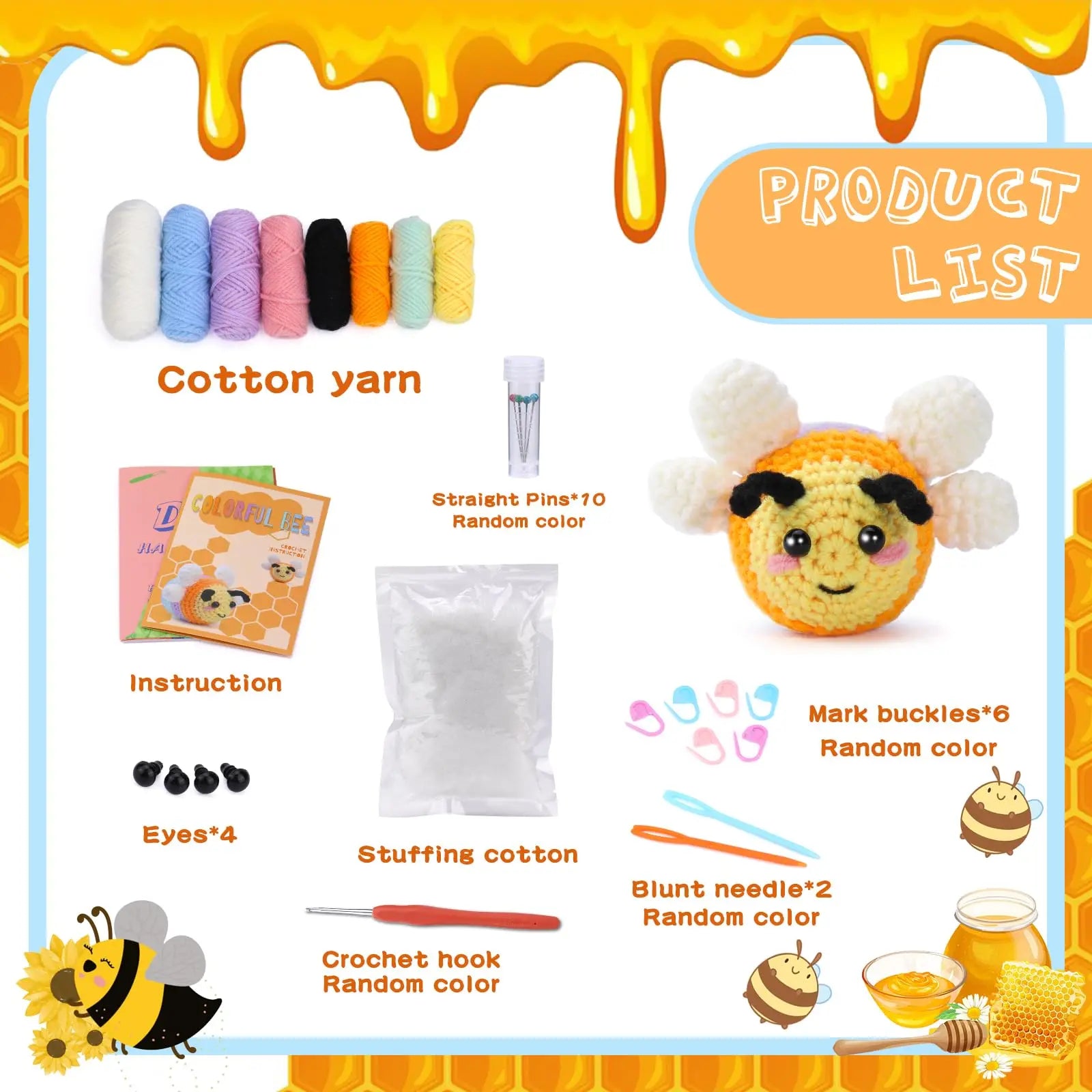 Crochet Animal Kit Bee