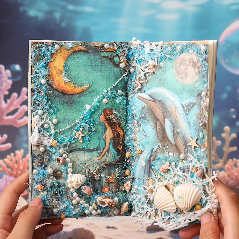 30Pcs Mermaid Series Scrapbooking Paper