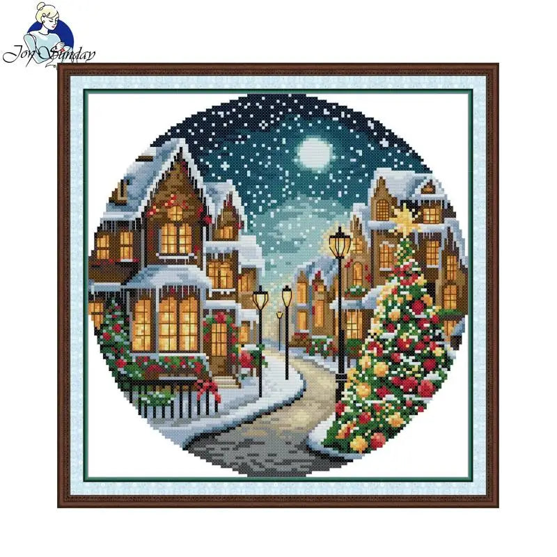 Joy Sunday Christmas Eve 3 Pattern Printed Cross Stitch Kits