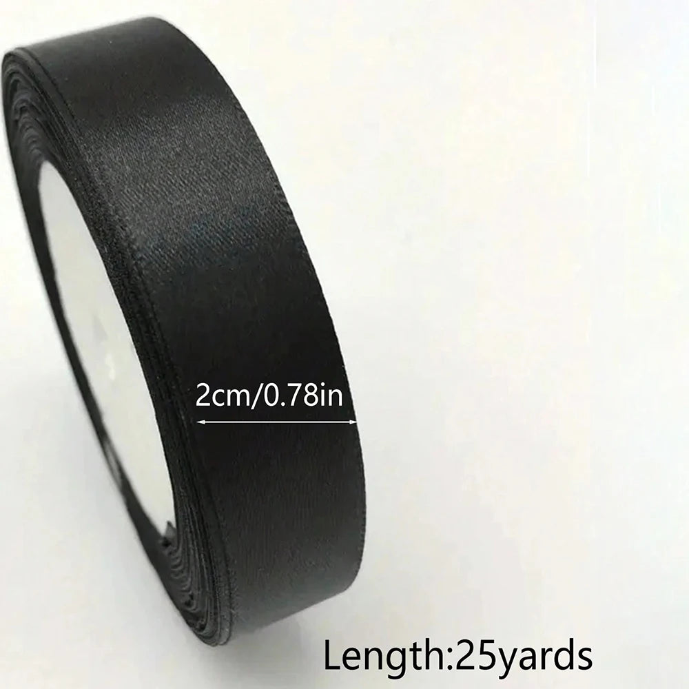 black ribbon 1-5cm wide