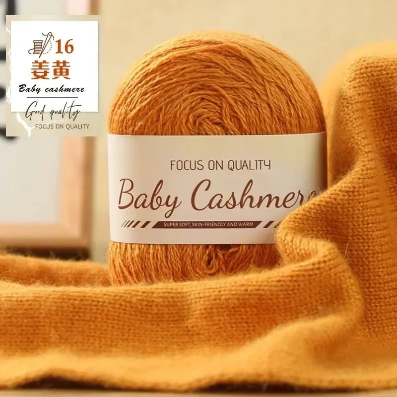 50g/roll Soft Wool Knitting Cashmere Long Thin Yarn
