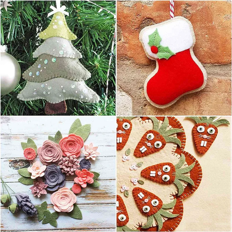 200 Pcs Felt Fabric Squares