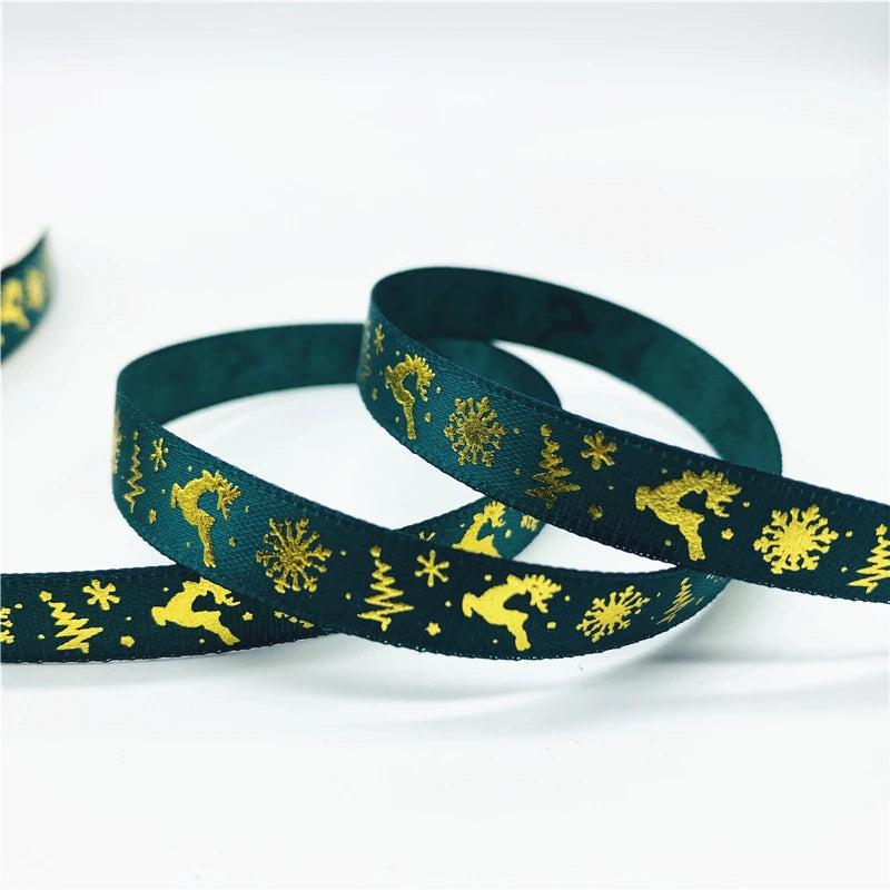 5yards/Lot 10mm Christmas Ribbon