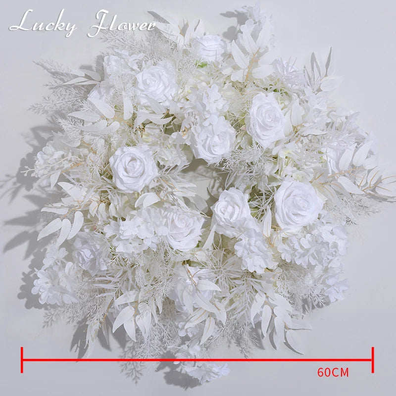 Artificial flowers Wreath Wedding Decoration Table Frame decor Floral Centerpiece Flower Backdrop Arrangement Flower Row