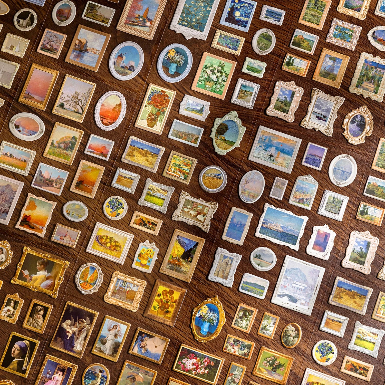 6 style 2pcs 3D retro European style art series precision Die-cutting stickers