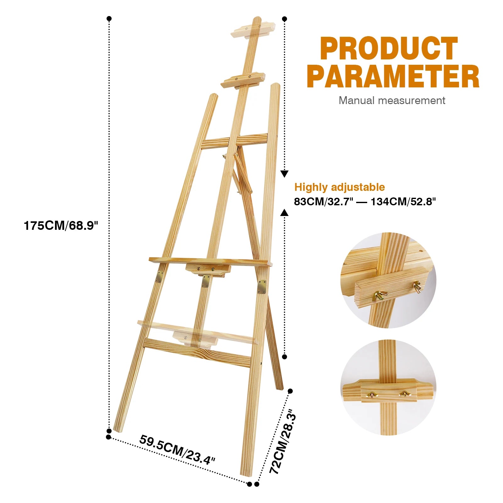 Wooden Artist Easel Adjustable Height