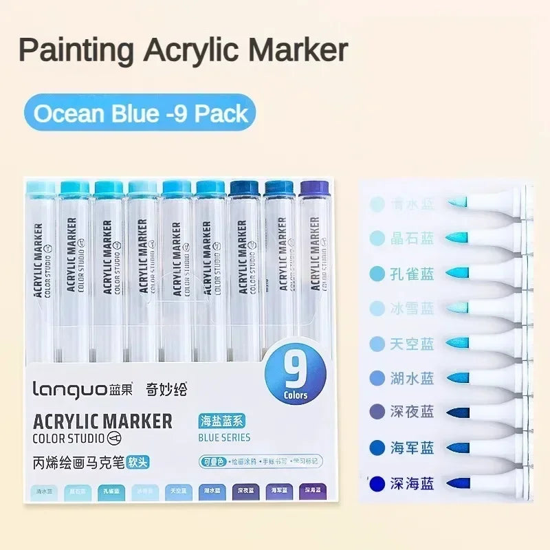 9/144 Colors Acrylic Paint Art Marker Pen