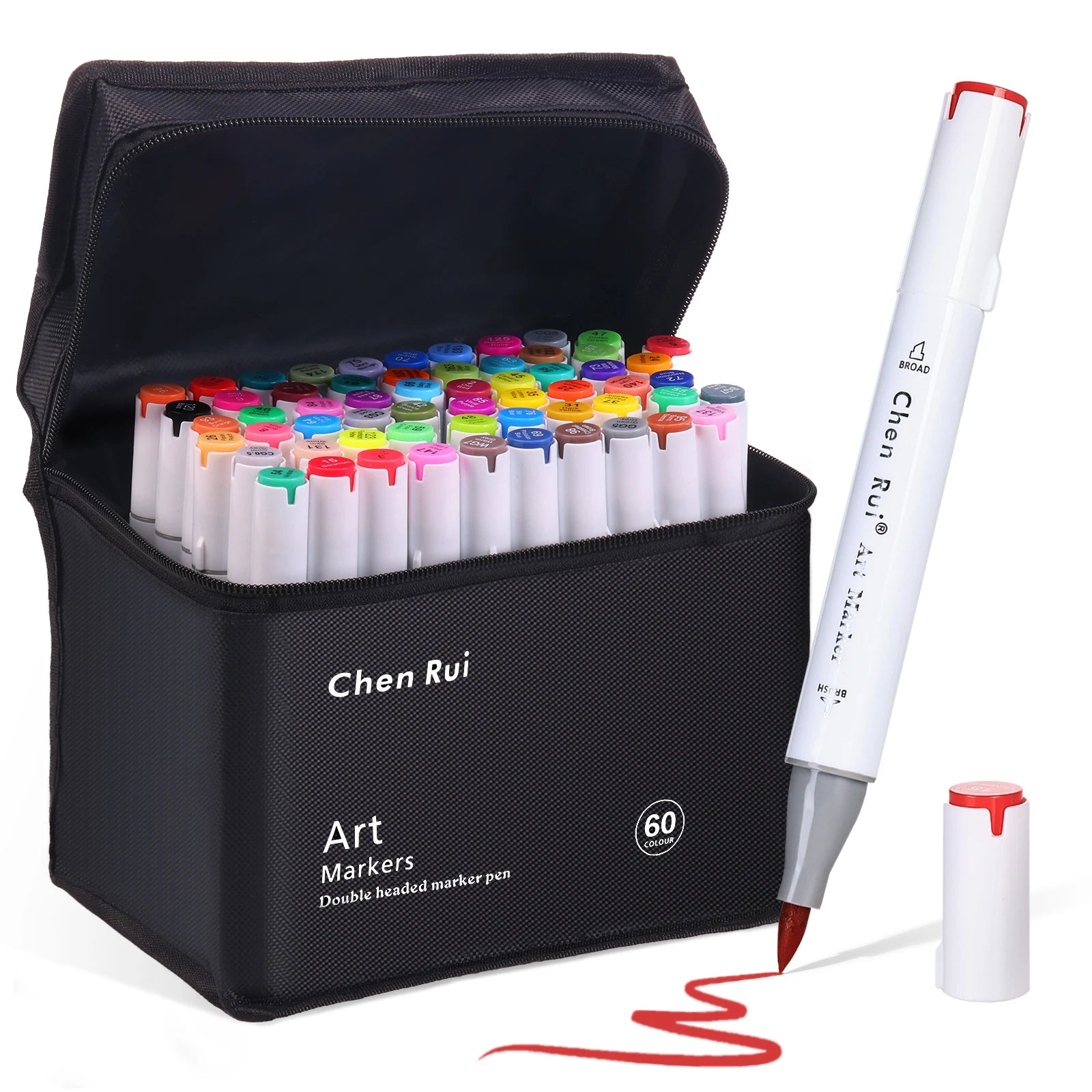 Alcohol Markers Set with Bleeding-Proof Drawing Mat