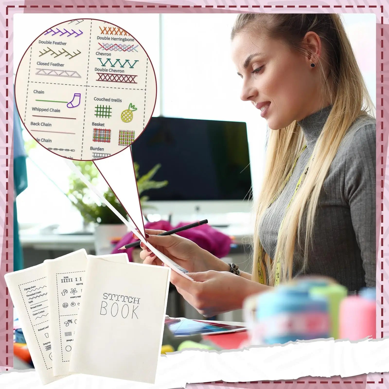 Sewing Book, Enthusiasts & Beginners Embroidery Instructions Book