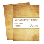 50 Sheets Vintage Stationery Scrapbook Paper