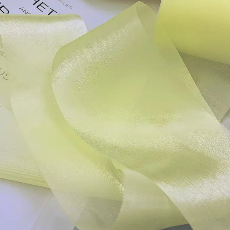 25 Yards 8CM Bright Smooth Yarn Ribbons