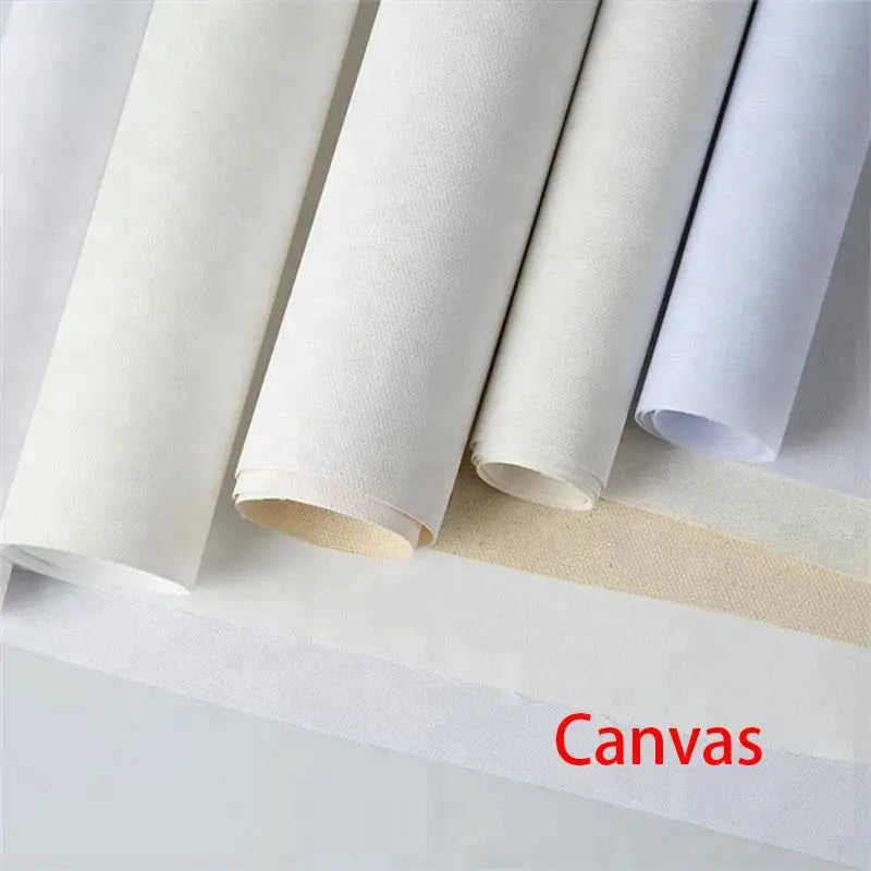 5m long artist primed linen blend / 100% cotton blank primed painting blank canvas