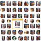 40pcs of PVC Pattern Stickers for Street Scenes After Rain and Sunshine