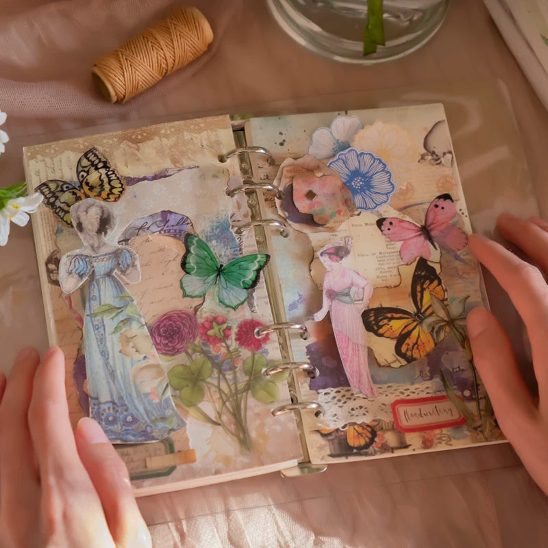 100 sheets Large Vintage Scrapbooking Decor