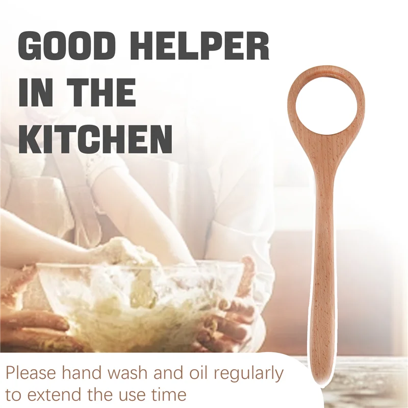 12 Inch Wooden Danish Dough Whisk