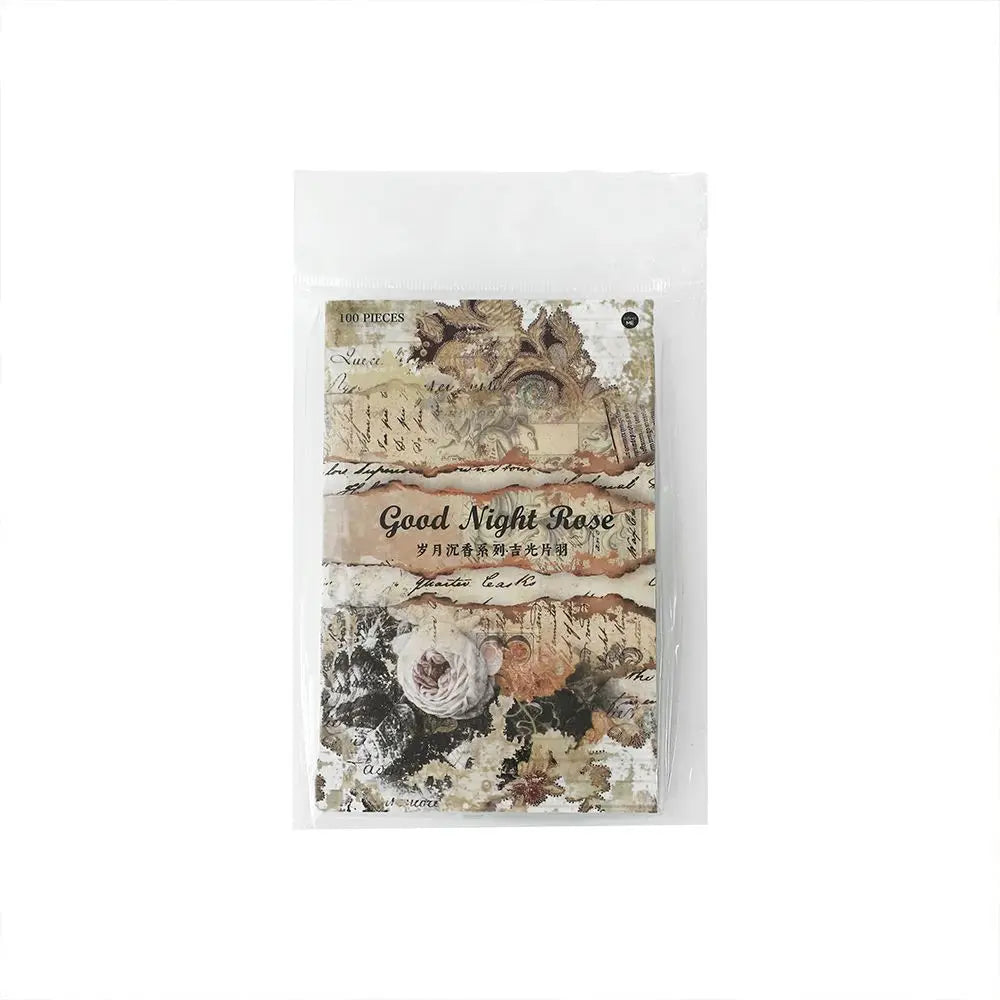 100 pcs material paper book Vintage Decorative Scrapbooking