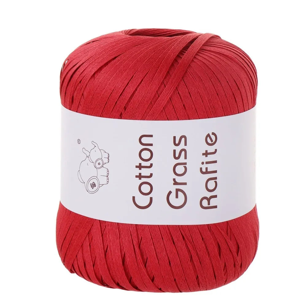 New Multicolour Rafia Yarn DIY Hand-Knitted Raffia Straw Yarn Crocheting Paper Threads Knitting