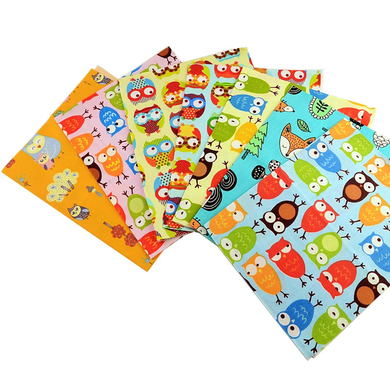 40/50*50cm 6-8 PCS Candy Color Floral Fat Quarter Fabric Bundles