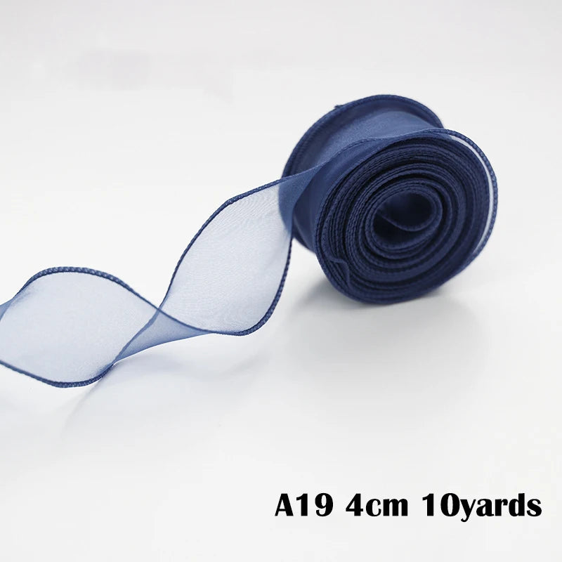40mm 10Yards Wavy Edge Fishtail Organza Ribbon