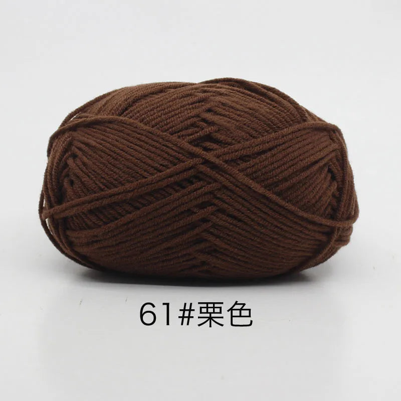 40-50g/Set 4ply Milk Cotton(80%) Knitting Yarn