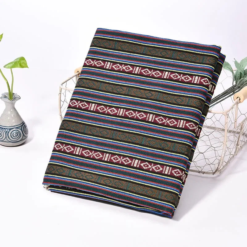 Dyed Ethnic Style Cotton Linen Fabric