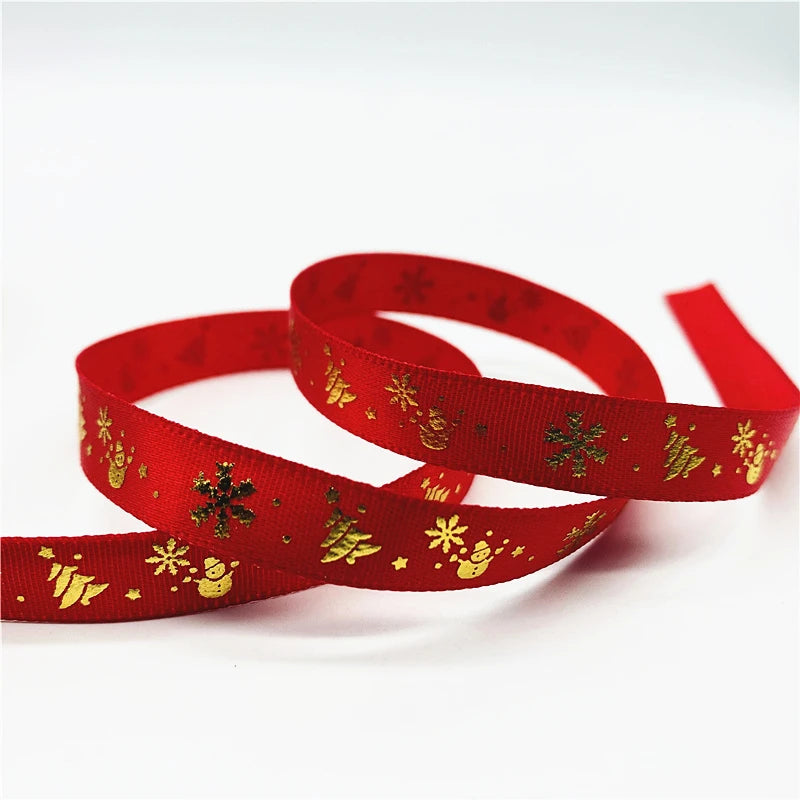 5yards/Lot 10mm Christmas Ribbon