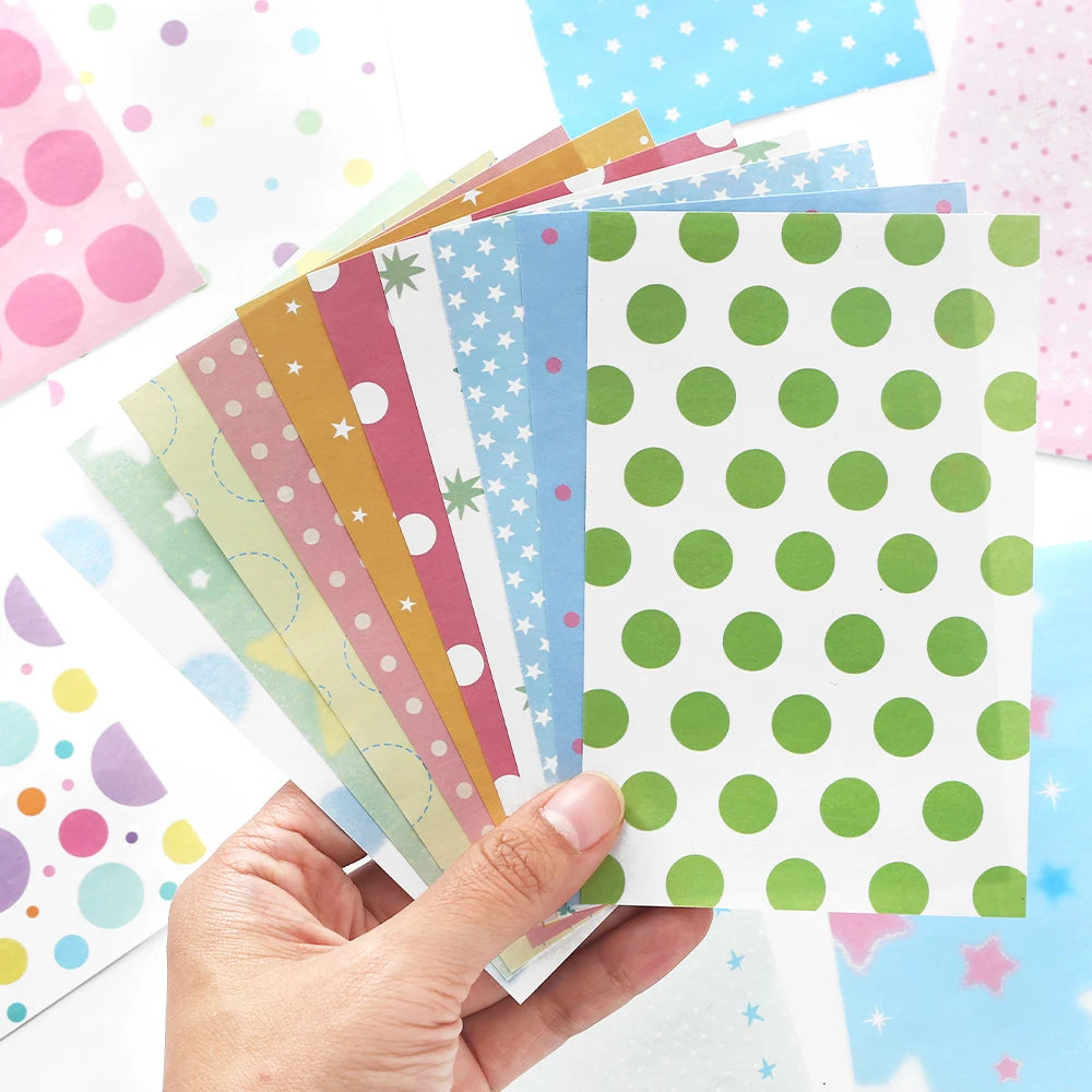 100 sheets Ins Simple Color Lines Message Scrapbooking Material