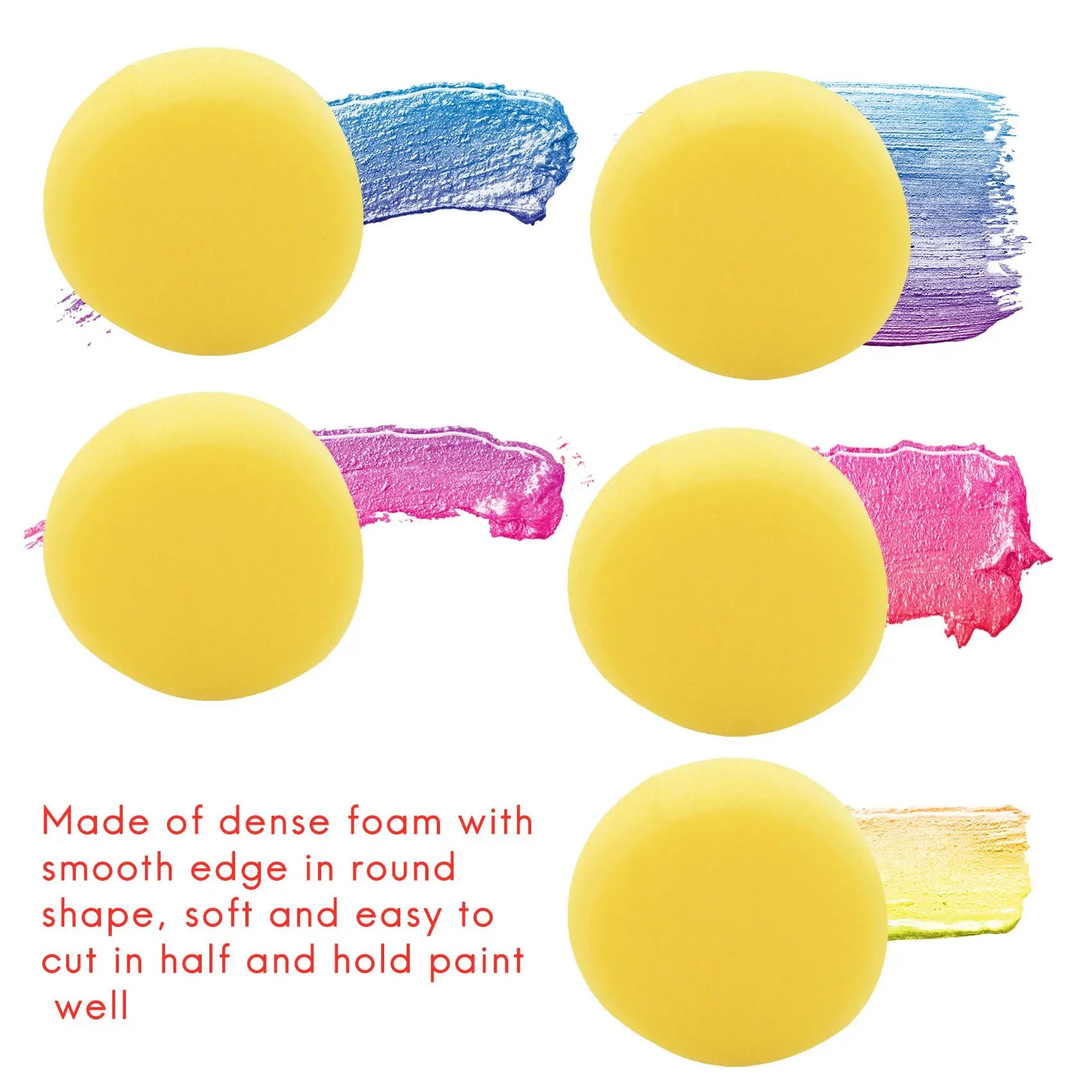10pcs Round Synthetic Artist Paint Sponge