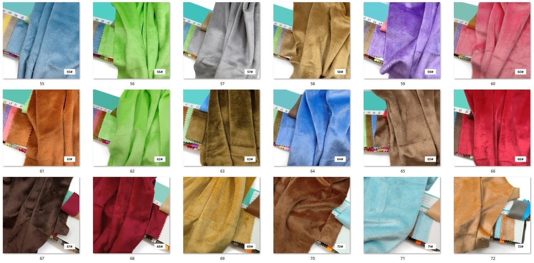 45x50cm 34~66# Plush Fabric