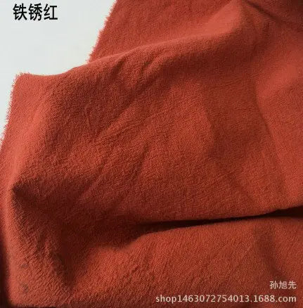 Cotton Linen Fabric Skin Texture Crepe