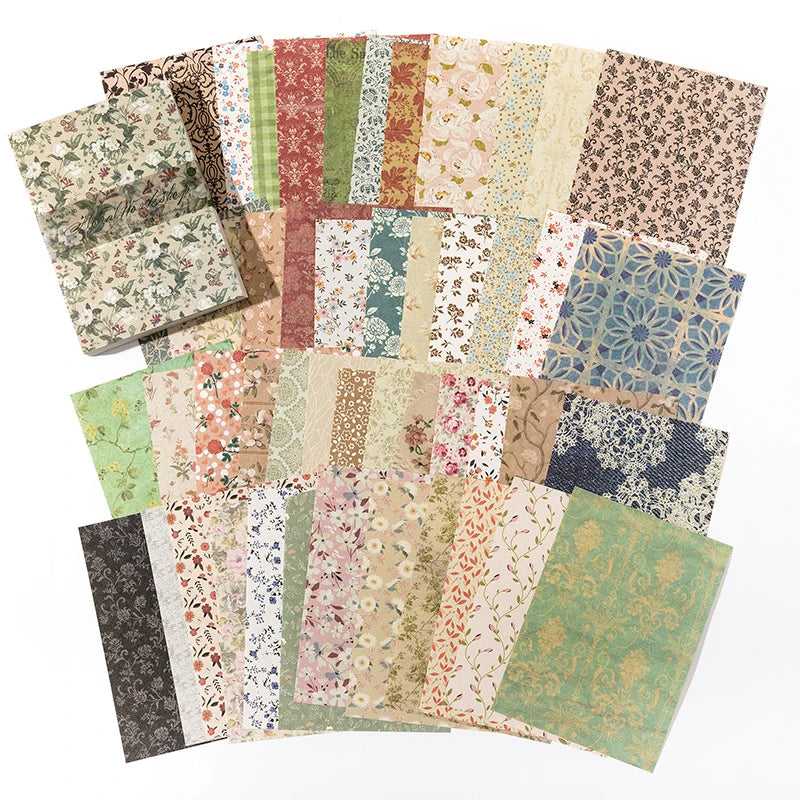 100Pcs/Pack Vintage Scrapbooking Decorative Paper