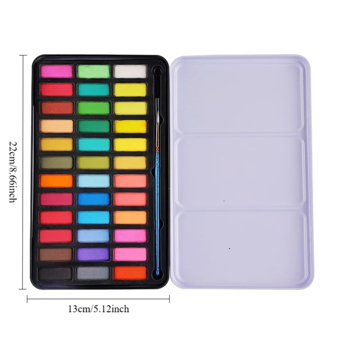 Portable Iron Box Solid Watercolor Paint Set