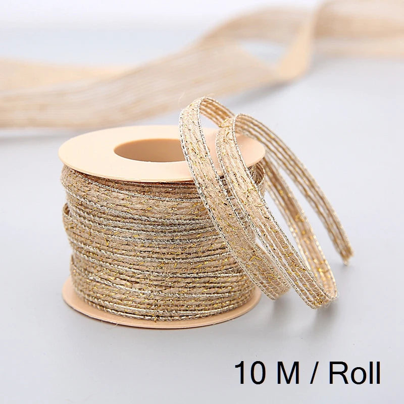 10M/Roll Vintage Jute Burlap Rolls