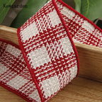 Plaid Linen Cotton Knitting Ribbons
