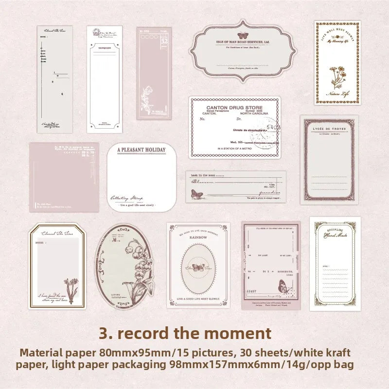 30pcs/lot Embrace The Summer Vintage Simple Border