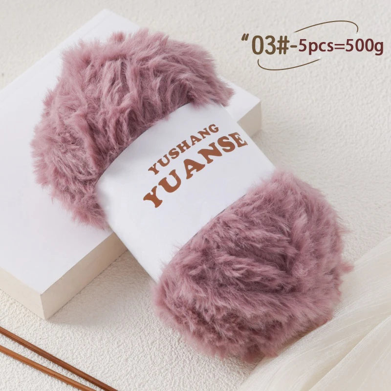 Faux Fur Yarn for Knitting