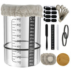 Sourdough Starter Jar Kit 900ml Clear Glass Kitchen Tools