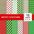 12 Sheet DIY Christmas Pattern Paper