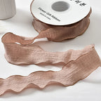 4CM 9 Meters/Roll Wrinkled Lace Edge Ribbons