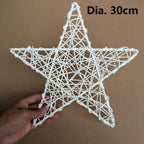 Vine Woven Wreaths White Rattan Woven Star
