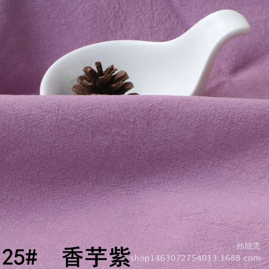 Cotton Linen Fabric Skin Texture Crepe