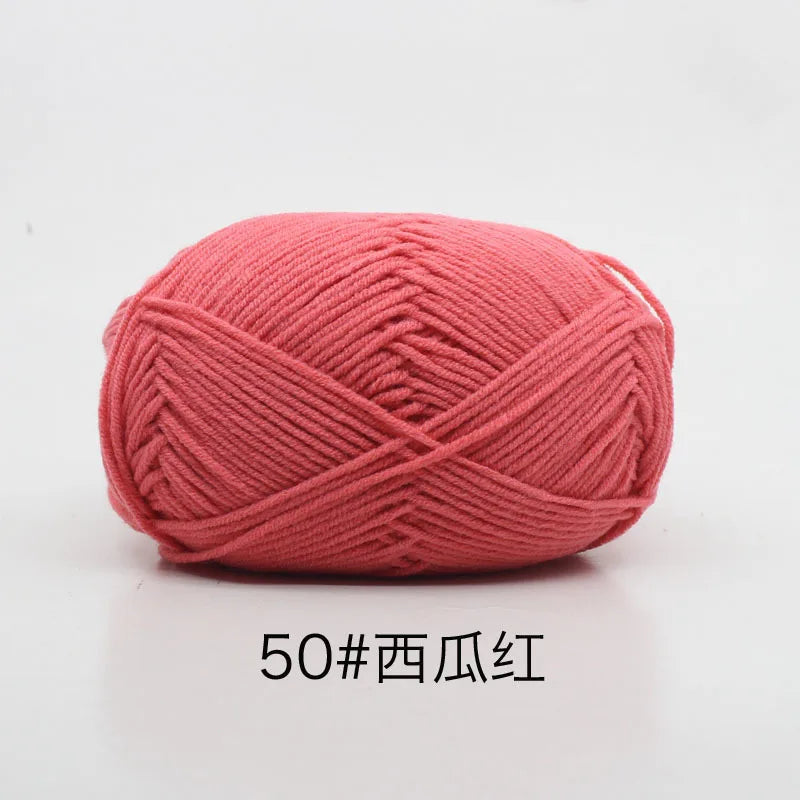 40-50g/Set 4ply Milk Cotton(80%) Knitting Yarn